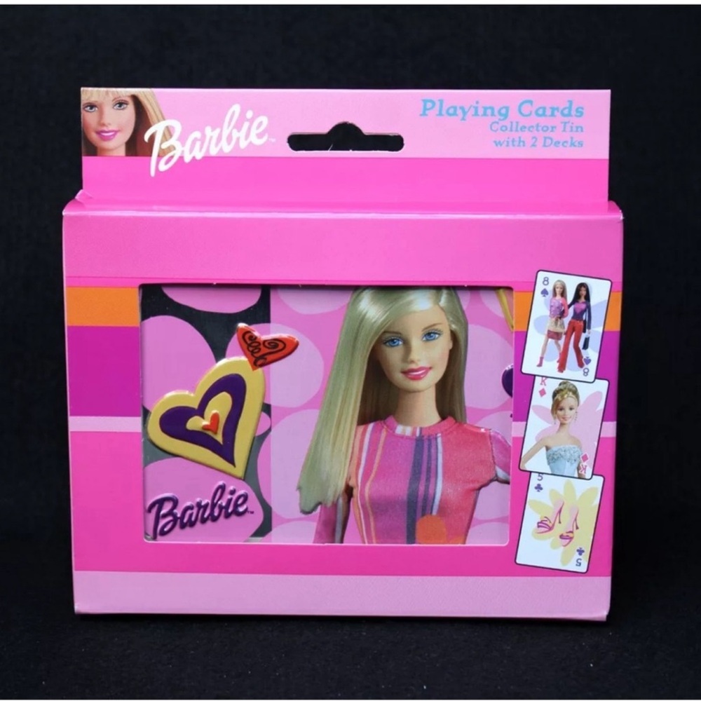 PRICE FIRM RARE Barbie Pink Playing Cards Collector Set